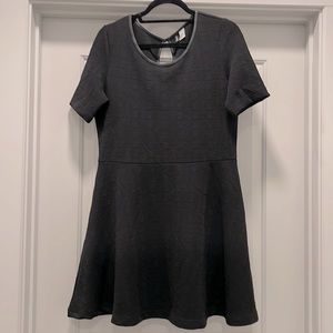 H&M Divided size 14 black textured Aline dress
